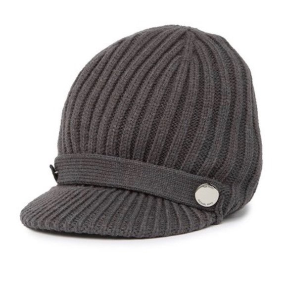 MICHAEL Michael Kors Accessories - MICHAEL Michael Kors Ribbed Knit Peak Cap Derby